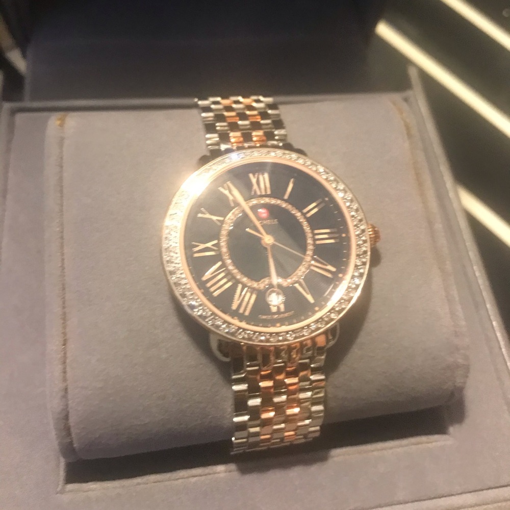Michele Serein Mid Diamond Two-Tone Rose Gold - Picture 6 of 8